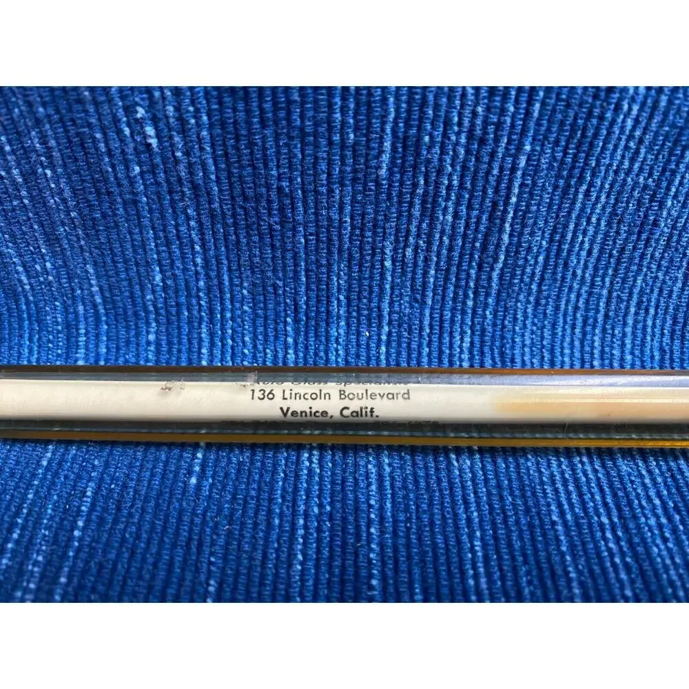 VTG Venice Glass Co Auto Car Advertising Pen California Plastic Triangle 971A
